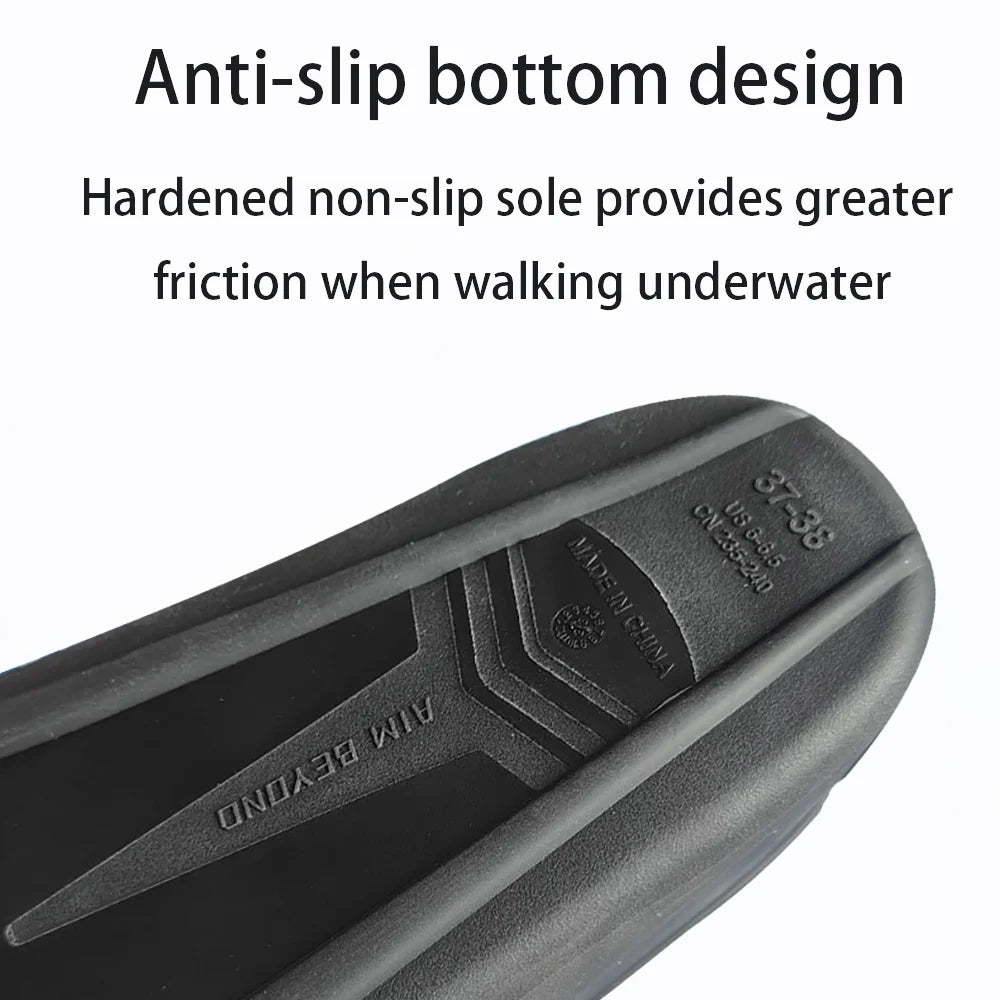 Long Fins Lightweight Flippers in Water